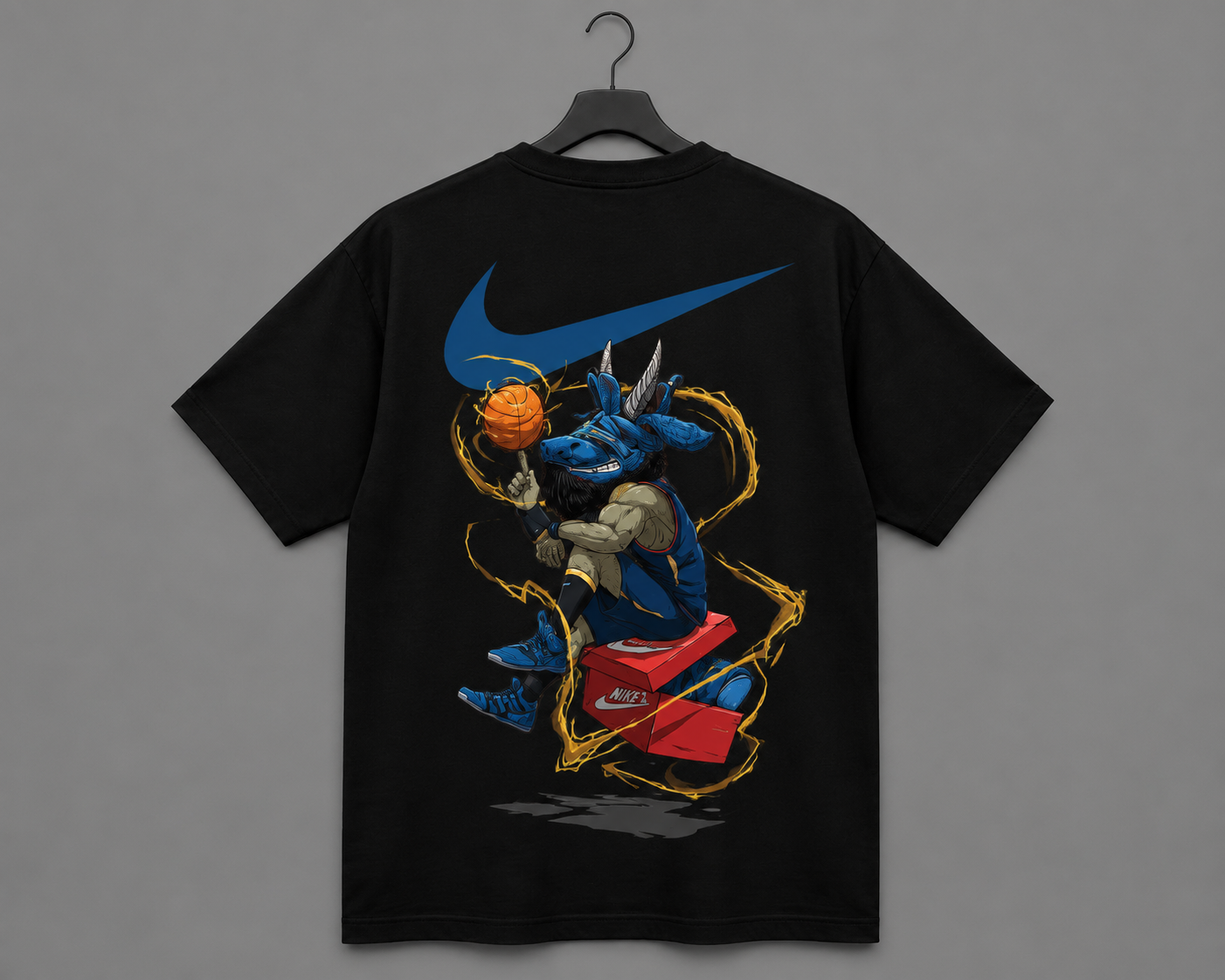 NORE Play In Shadows Oversized Graphic T-Shirt – Black