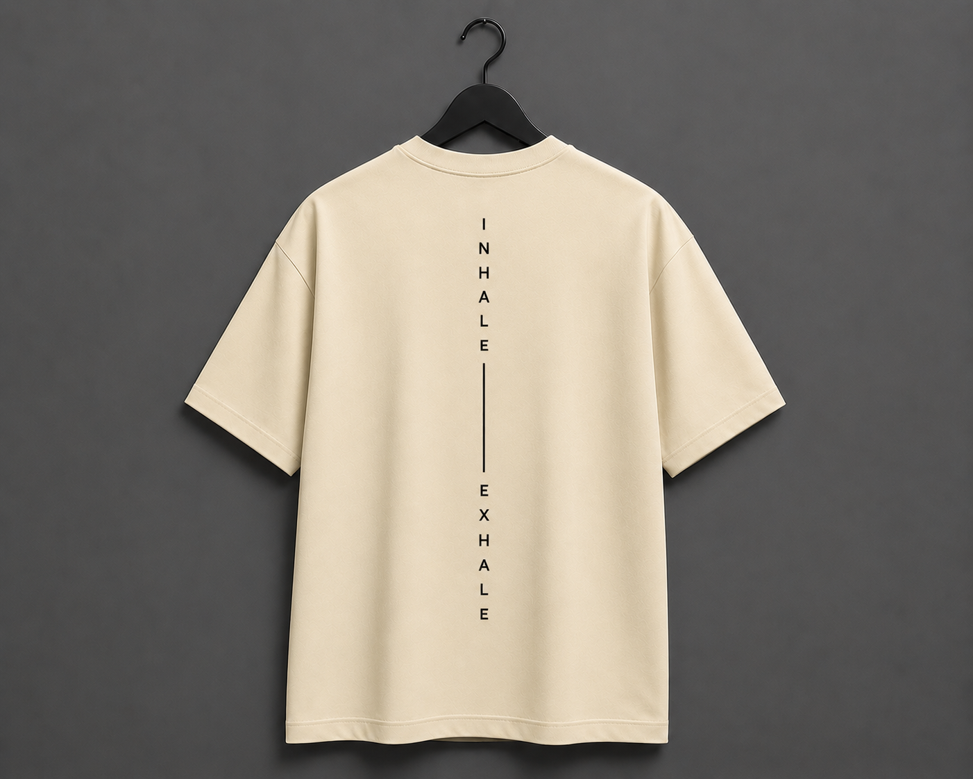 BREATH Minimalist Oversized T-Shirt - Beige