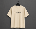 BREATH Minimalist Oversized T-Shirt - Beige