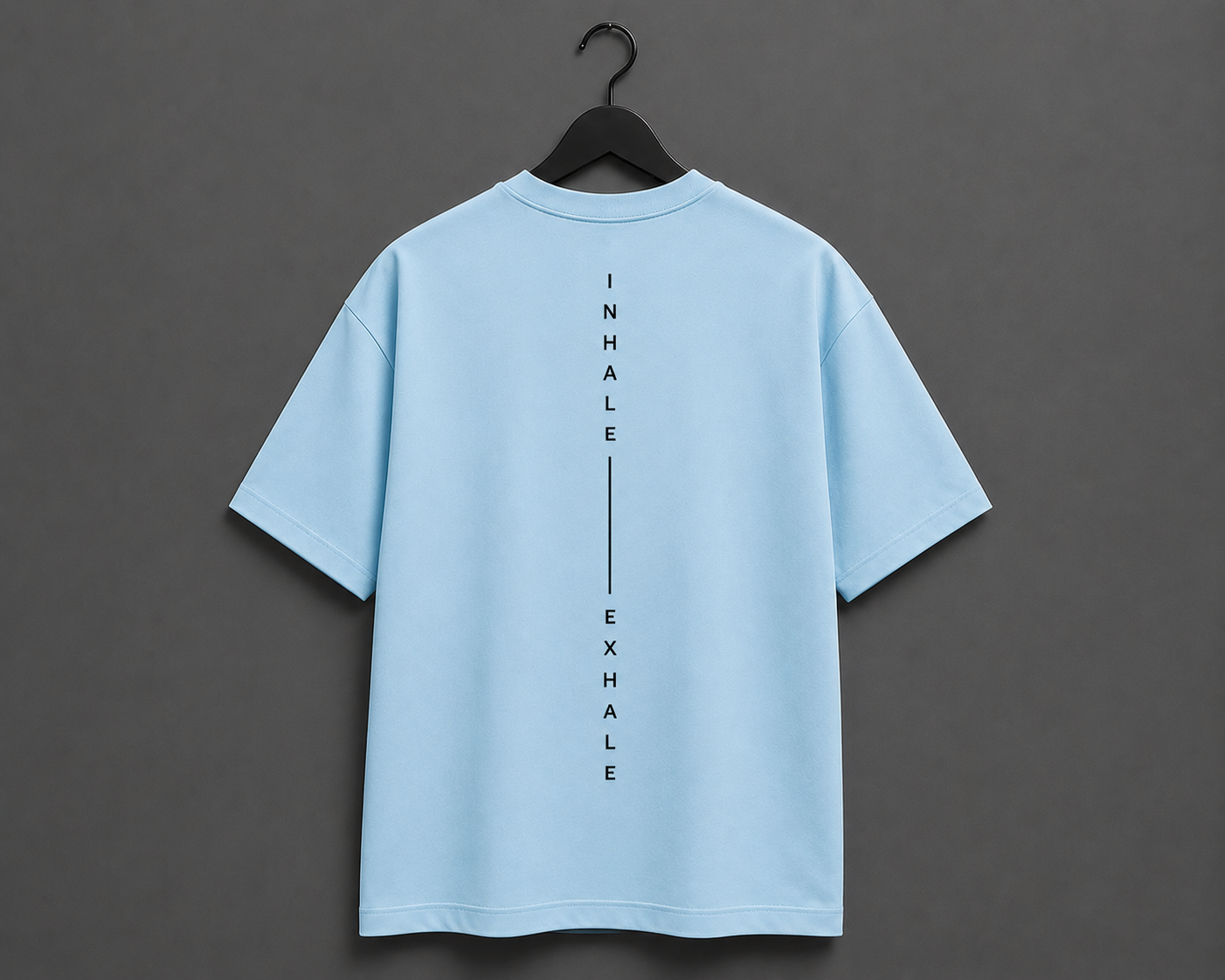 BREATH Minimalist Oversized T-Shirt - Sky Blue