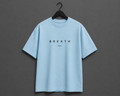 BREATH Minimalist Oversized T-Shirt - Sky Blue