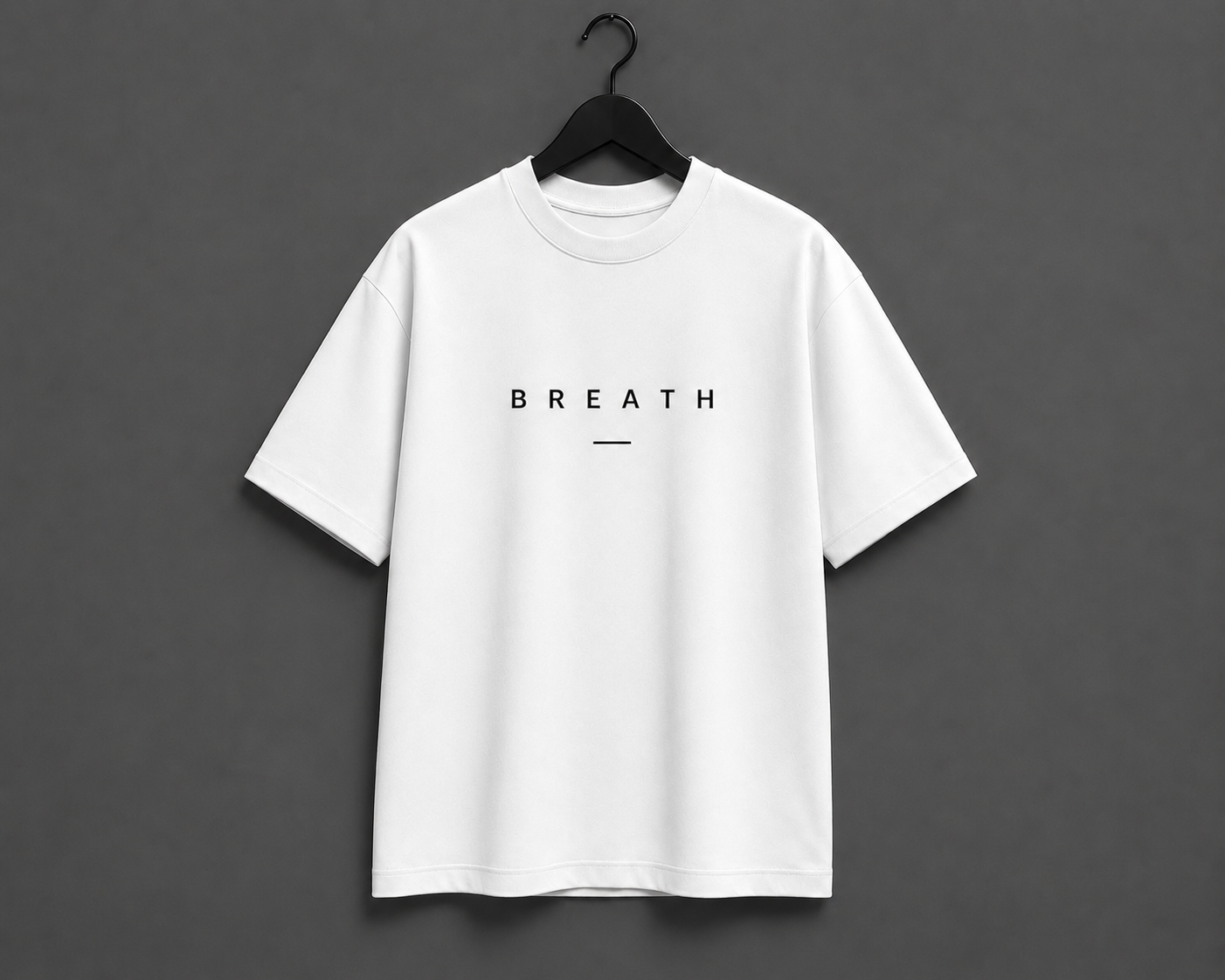BREATH Minimalist Oversized T-Shirt - White