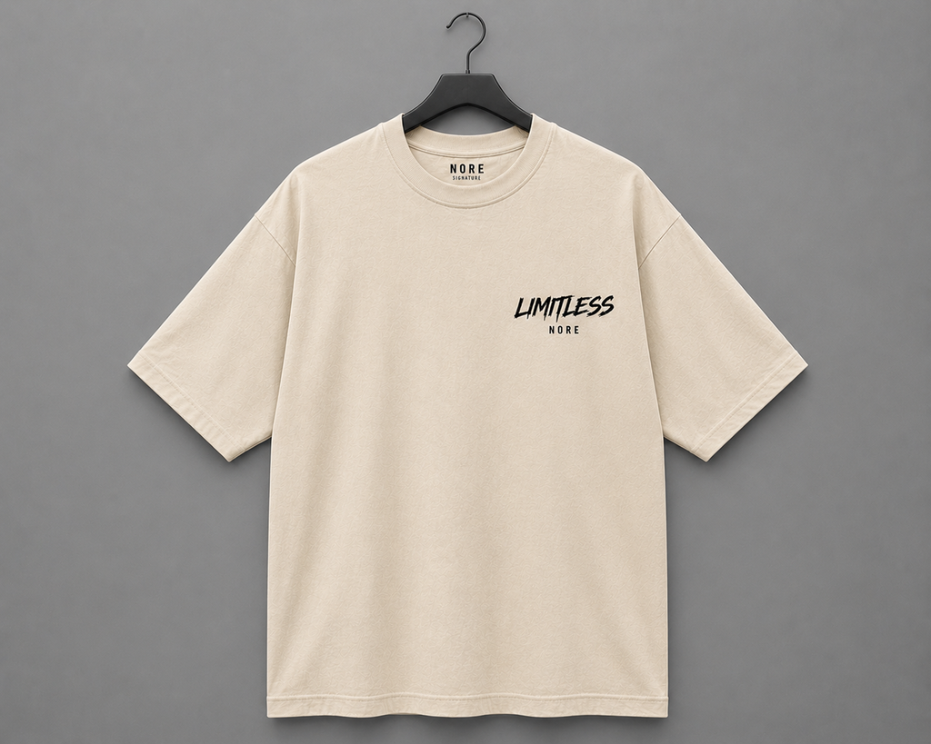 Limitless Edition Oversized T-Shirt – Beige