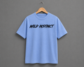 Vibrant Cat Graphic Oversized T-Shirt – Sky Blue