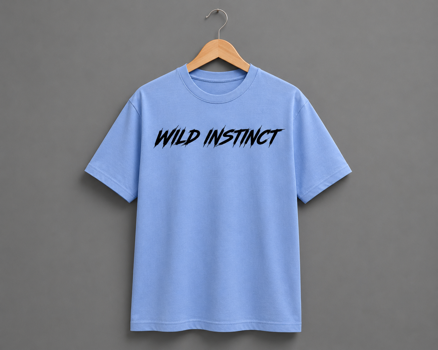Vibrant Cat Graphic Oversized T-Shirt – Sky Blue