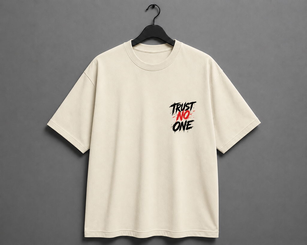Loyalty Over Everything Edition Oversized T-Shirt – Beige