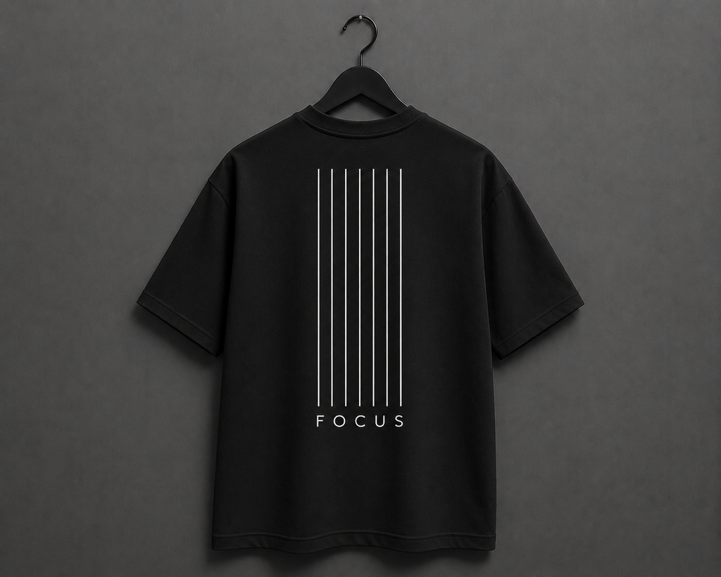 FOCUS Minimalist Edition Oversized T-Shirt - Black