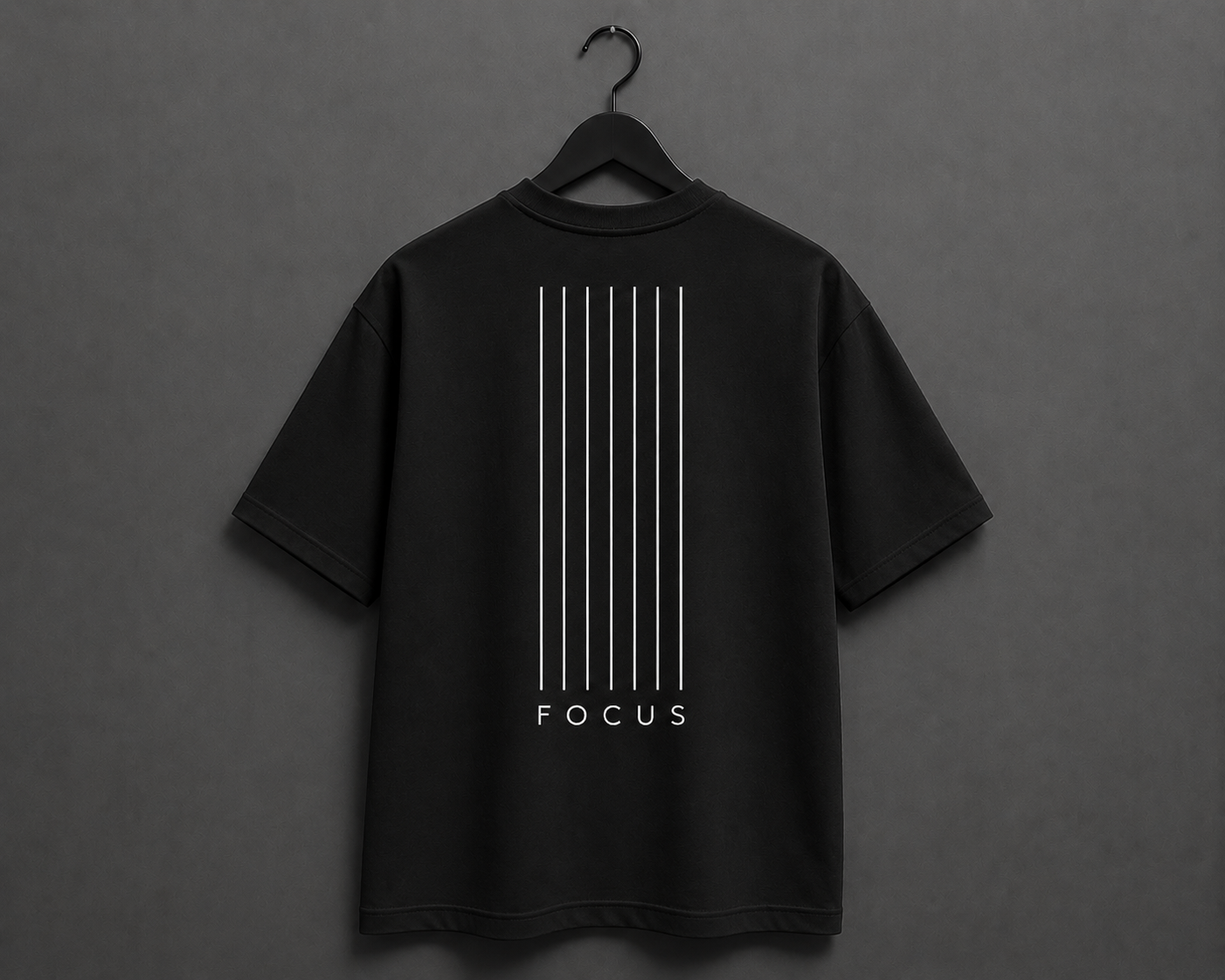 FOCUS Minimalist Edition Oversized T-Shirt - Black