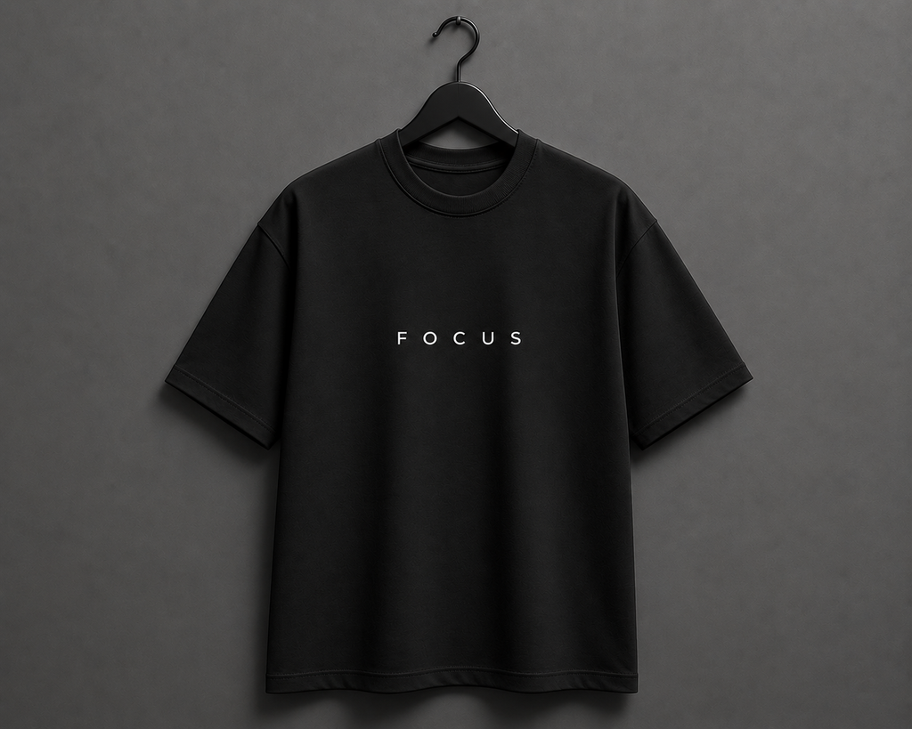 FOCUS Minimalist Edition Oversized T-Shirt - Black