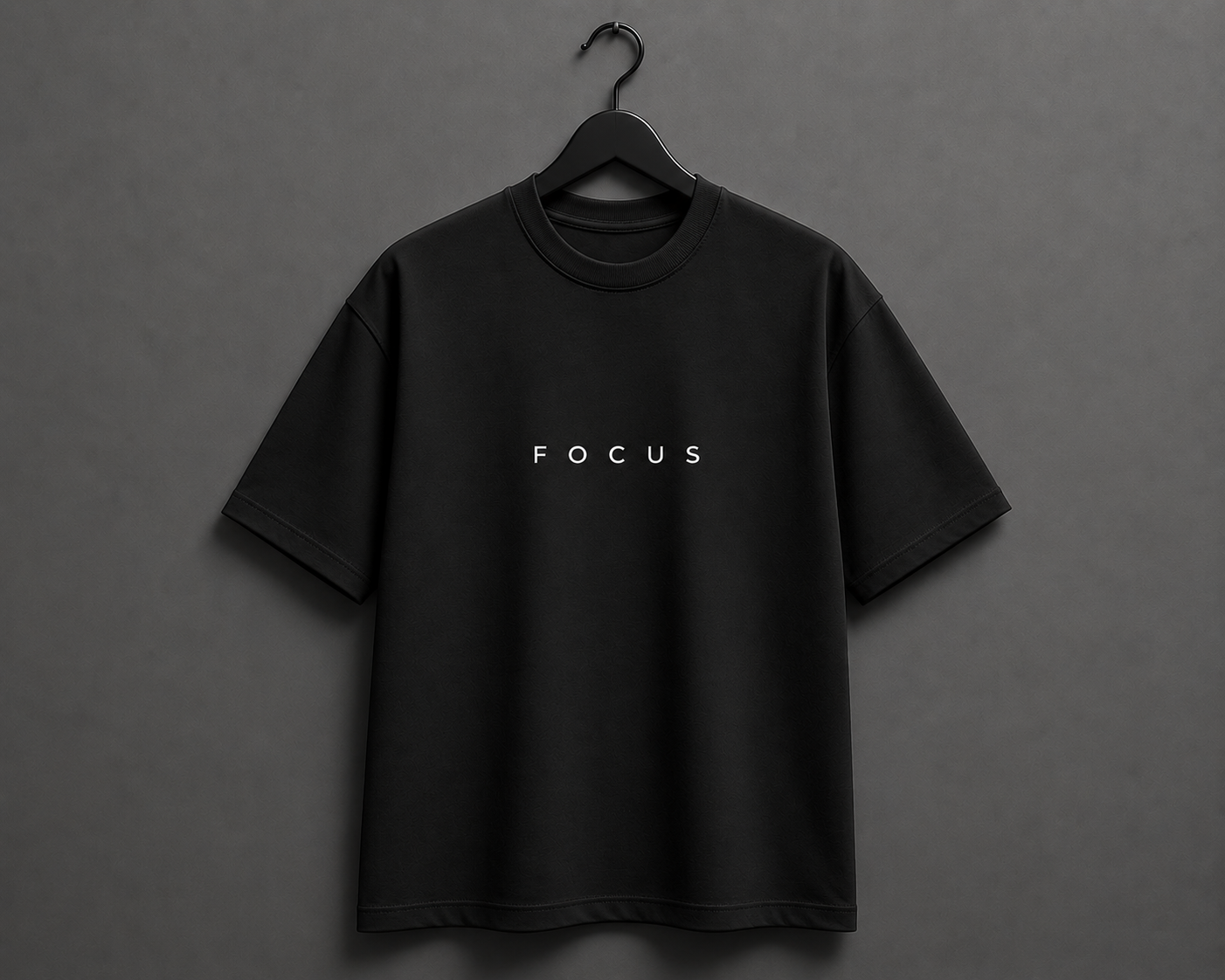 FOCUS Minimalist Edition Oversized T-Shirt - Black