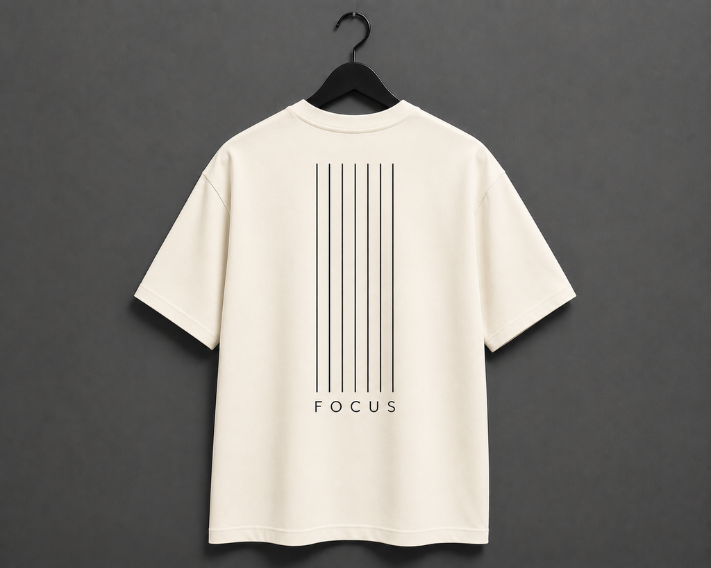 FOCUS Minimalist Edition Oversized T-Shirt - Beige