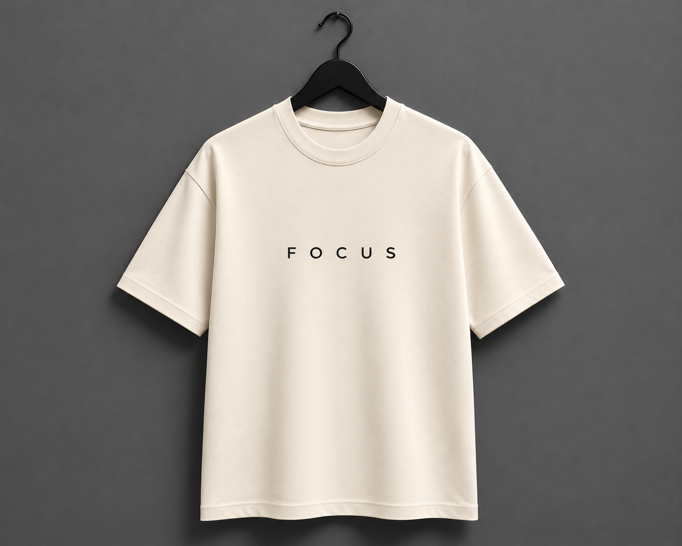 FOCUS Minimalist Edition Oversized T-Shirt - Beige