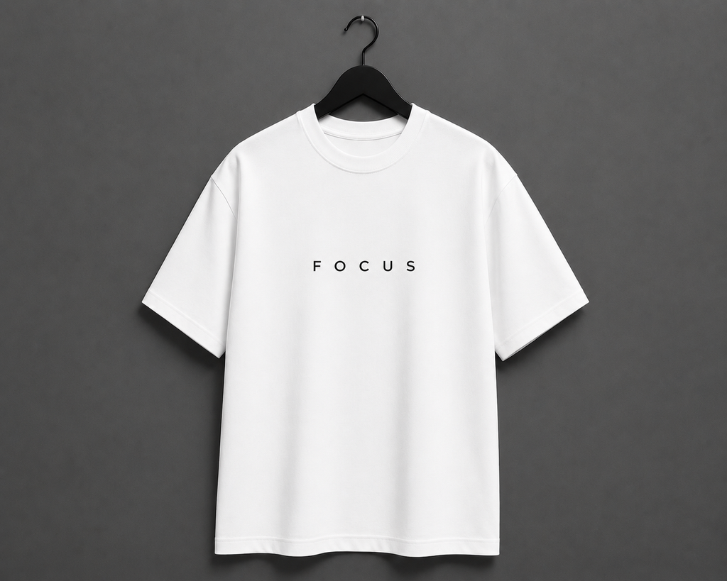 FOCUS Minimalist Edition Oversized T-Shirt - White