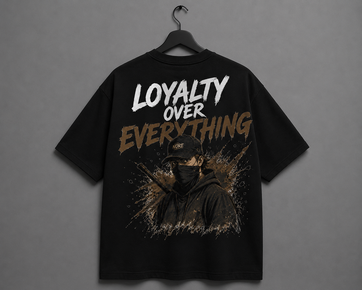 Loyalty Over Everything Edition Oversized T-Shirt – Black