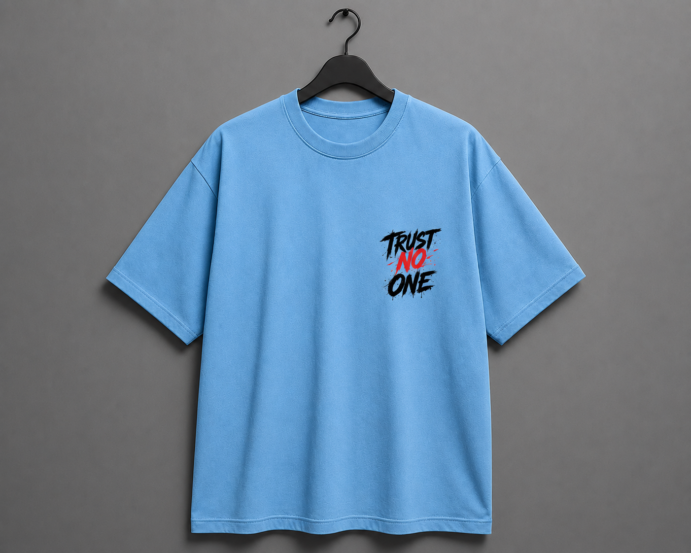 Loyalty Over Everything Edition Oversized T-Shirt – Sky Blue