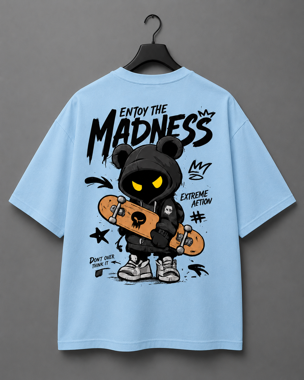 MADNESS Edition Oversized T-Shirt – Sky Blue