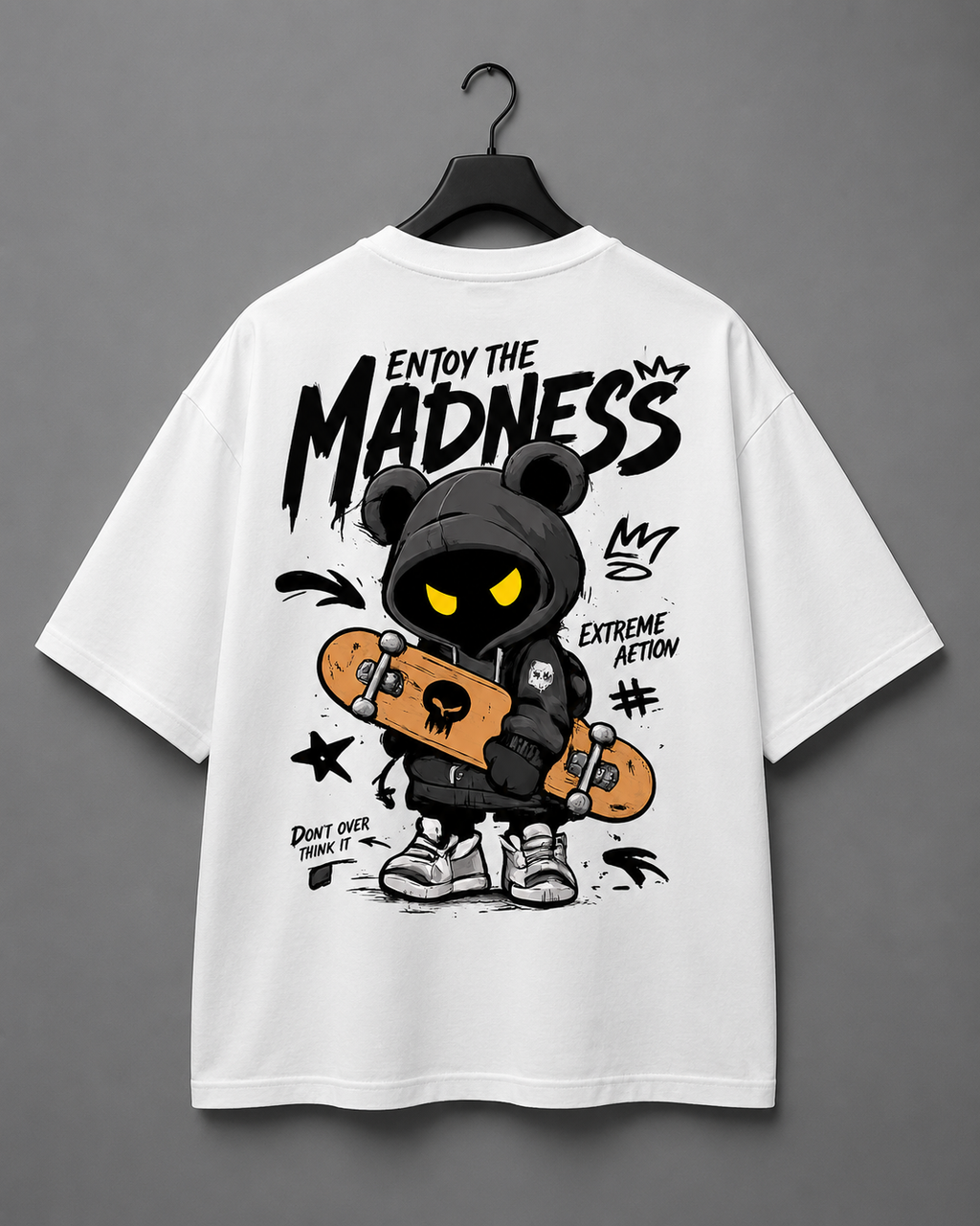 MADNESS Edition Oversized T-Shirt – White