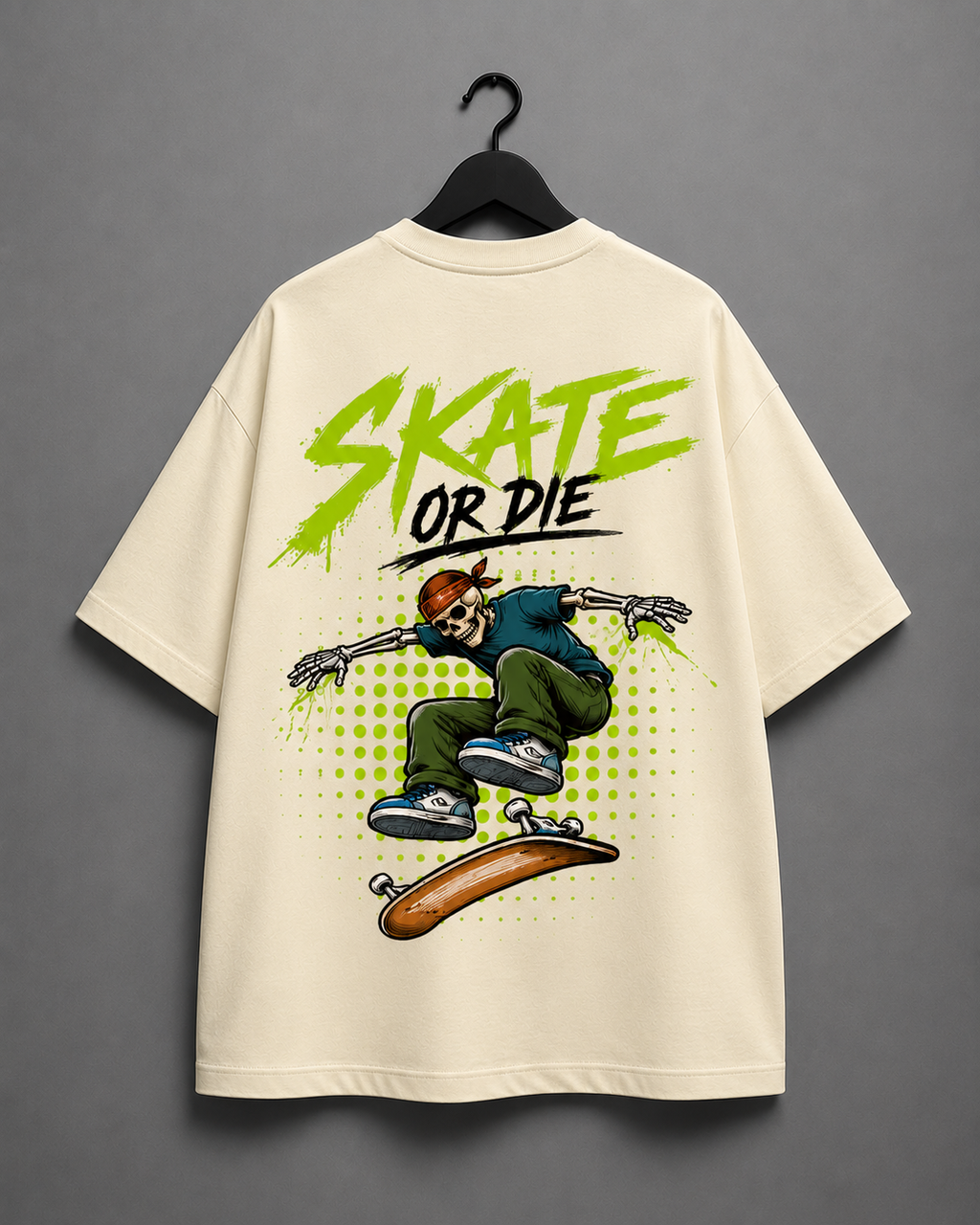 SKATE Edition Oversized T-Shirt – Beige