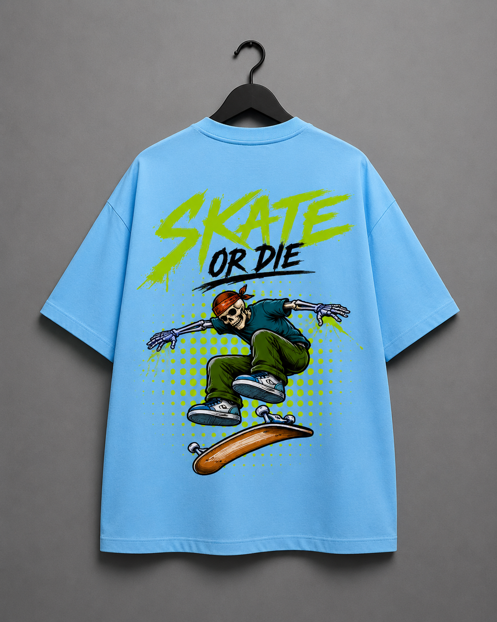 SKATE Edition Oversized T-Shirt – Sky Blue